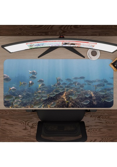 Tr Sualtı Gaming Mouse Pad Kauçuk Kaymaz Taban Mousepad V5, 90x40 Xxl