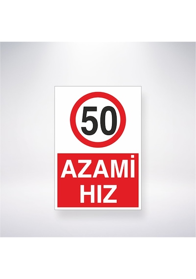 50 Azami Hız 21x28 Arkası Yapışkanlı Sticker