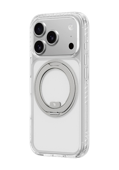Apple Uyumlu iPhone 17 Pro  Kılıf M-safeli Airbag Standlı Amazingthing Titan Pro Magspin Kapak Şeffaf Şeffaf