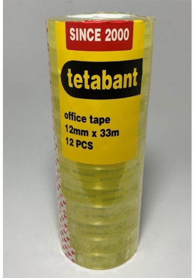Tetabant 12 Mm X 33 M Kırtasiye Bandı-12'li Set