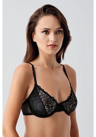 New Bra 34-8410 Telli Desteksiz Sütyen siyah