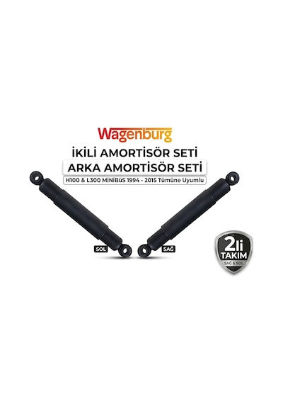 Wagenburg Amortisör Arka H100 L300 Minibüs 1994-2015 2 Li Set Sağ Sol