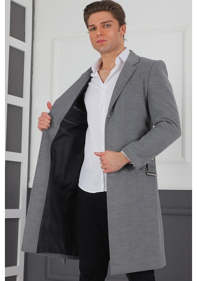 Plt8400 Dewberry Erkek Palto-gri Gri