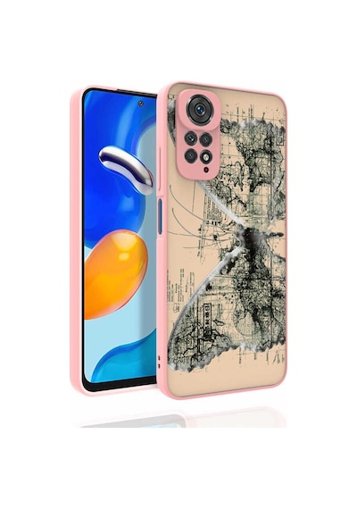 Zore Redmi Note 11s Global Kılıf Desenli Kamera Korumalı Parlak Ogaa Nora Kapak - No4
