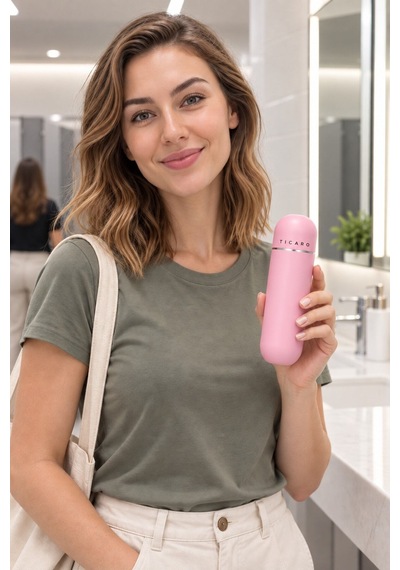 Tıcaro Pb-01 Portatif Taharet Şişesi, Manuel, 380 Ml, Pembe