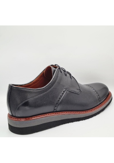 Libero 5528 Siyah Hakiki Deri Eva Taban Erkek Günlük Casual Klasik Ayakkabı Siyah