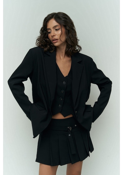 Mai Studios Co. Pietro Yelekli Siyah Blazer Siyah
