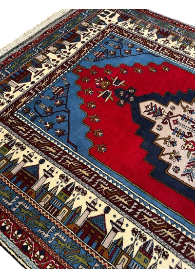 El Dokuma Özel Üretim Yahyalı Halısı 202x310 Kök Boya Yün Salon Halısı