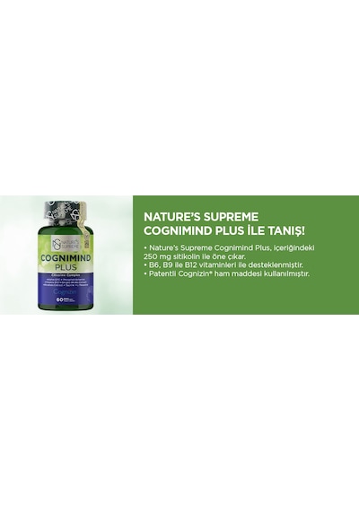 Natures Supreme Cognimind Plus Citicoline 60 Kapsül Aromasız