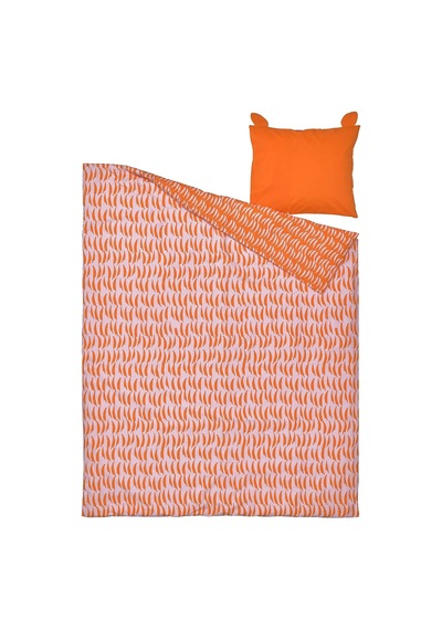 Ikea Natthager Tek Kişilik Nevresim Takımı 150 X 200 Cm Turuncu - Açık Pembe Çok Renkli