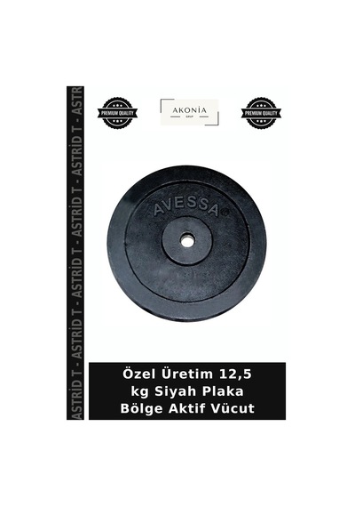 Özel Üretim 12,5 Kg Siyah Plaka Bölge Aktif Vücut