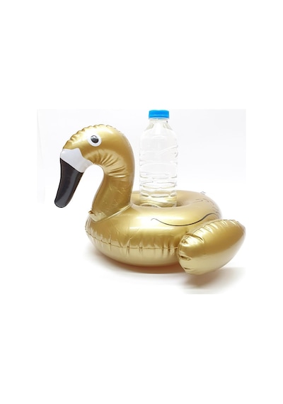Flamingo Bardak Tutucu - Şişme Bardaklık - 1909045-Rosegold Çok Renkli