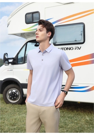 New Performance Premium Polo T-shirt 67.1% Nylon 22.0% Pamuk 10.9% Spandex Mor