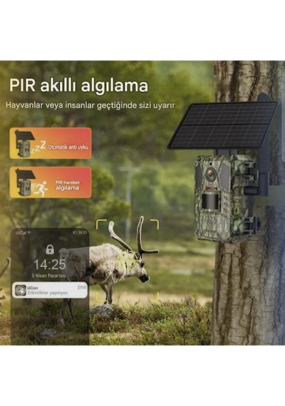 4g Solar Foto Kapan Kamuflaj Kamera Gps Ve Hayalet Kızılötesi