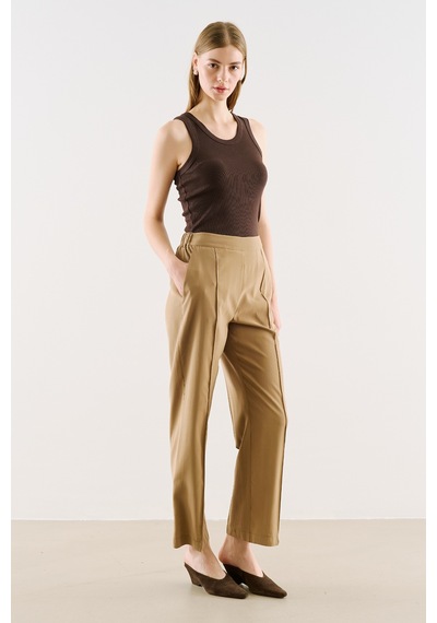 Manuka Rahat Düz Kesim Pantolon Camel Aw26pnt00008-05