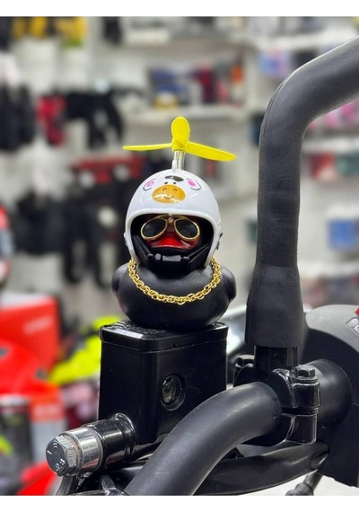 Motobros Motosiklet Bisiklet Aksesuar Pervaneli Civciv Süsü, Gidon Bağlantılı, Siyah Diğer