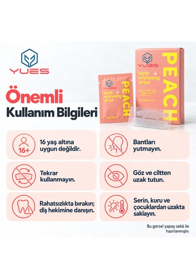 Yues Nt-fs Şeftali Aromalı Diş Beyazlatma Bandı 14 Adet