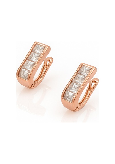 18k Rose Gold Plated Sofia Hoop Küpe Gold