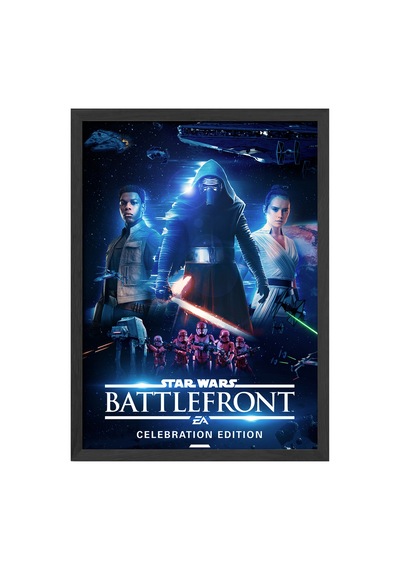 : Battlefront Siyah Ahşap Çerçeveli Poster, Dekoratif Oyun Duvar Tablosu
