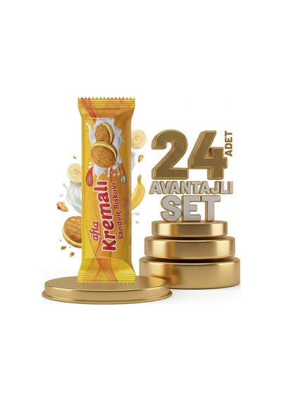Afia Muz Kremalı Sandviç Bisküvi 24x60 Gr