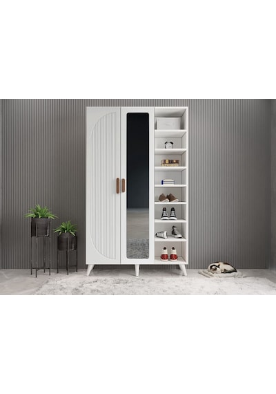Robe Membran 3 Kapaklı Portmanto Montaj Dahil Beyaz 120 Cm