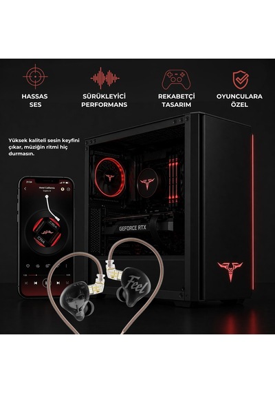 Klasse Feel Iem Kulaklık, Kulak İçi Gaming In-ear Headphone Feel Pro Type-c Mikrofonlu