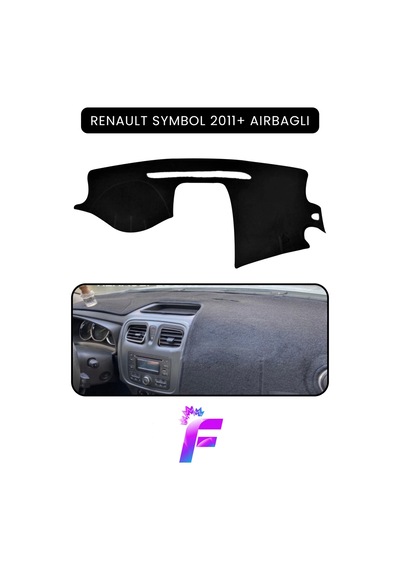 Renault Symbol Aırbaglı 2012-2020 Torpido Örtüsü Güneşten Korur Kolay Montaj Tam Uyum A72