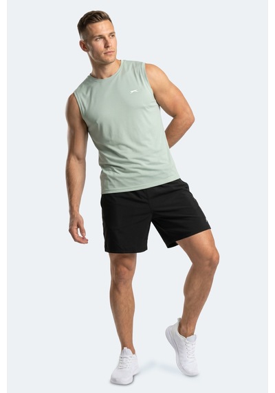 Slazenger Herofıt Erkek Kolsuz Su Yeşili Atlet