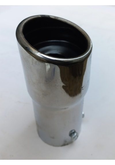 51 Mm. Antipas İç Kaplamalı Önü Kesik Yuvarlak Islık Sesli Sök/tak Vidalı Nikelaj Egzoz Eksoz Ucu
