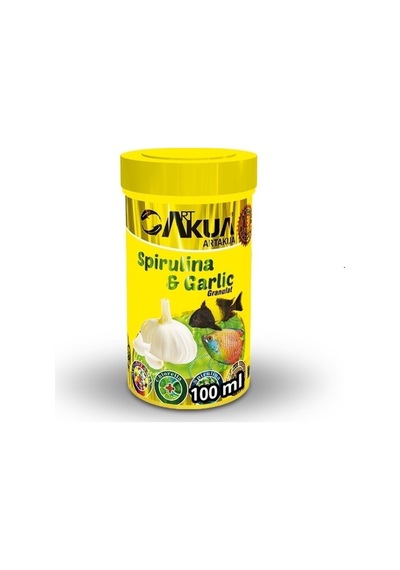 Artakua Spirulina Garlic 250 ML Sarımsaklı Balık Yemi 1.7 Mm