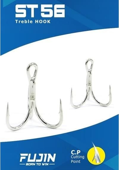 Fujin St56 Üçlü Maket Balık İğnesi Nickel 2no