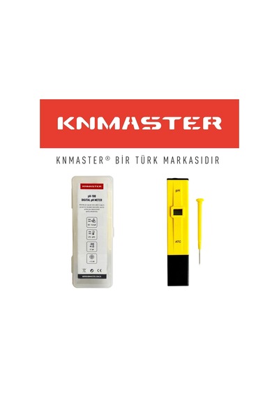 Knmaster Ph-100 Sıvı Su Ph Metre Çözelti Ölçer +Pil +Kap