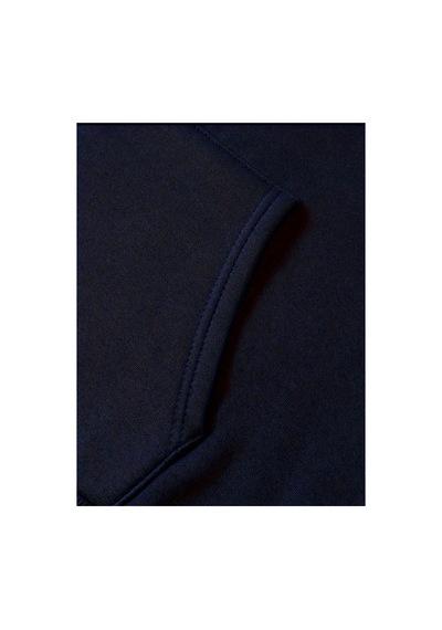 Medinenur Palmiye Baskılı Cepli Kapüşonlu Sweatshirt Lacivert