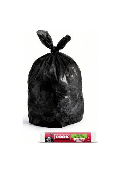 Cook Ekstra Dayanıklı Çöp Torbası, Battal Boy, 72 X 95 Cm, 7 Yapr