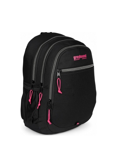 Siyah Pembe Sırt Çantası 3 Bölmeli Su Geçirmez Okul Günlük Spor Seyahat Çantası 45x35x15 Cm Çok Renkli