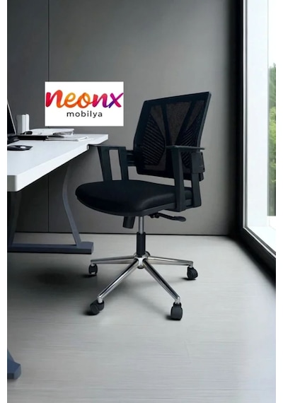 Neonx Relax Çalışma Koltuğu Ofis Koltuğu Yönetici Koltuğu Toplantı Sandalyesi Siyah