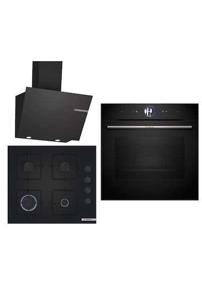 Bosch Black Deluxe HRG7361B1 Buharlı 4D Hot Air 3D Fry - POP6C6P31O - DWK66PJ60T 3 Lü Ankastre Set 618