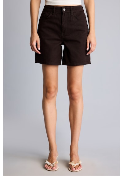 Defacto %100 Pamuk Regular Fit 5 Cepli Jean Bermuda Şort I7380ax26smbn212 Kahve-bn212