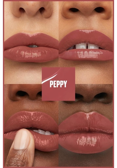 Maybelline New York Super Stay Vinyl Ink Uzun Süre Kalıcı Likit Parlak Ruj 115 Peppy + Mini Sky High Cosmic Black Maskara