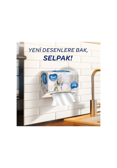 El Ve Yüz Havlusu 240 Yaprak Mermer Desen 3'lü Z Katlama Açık Gri