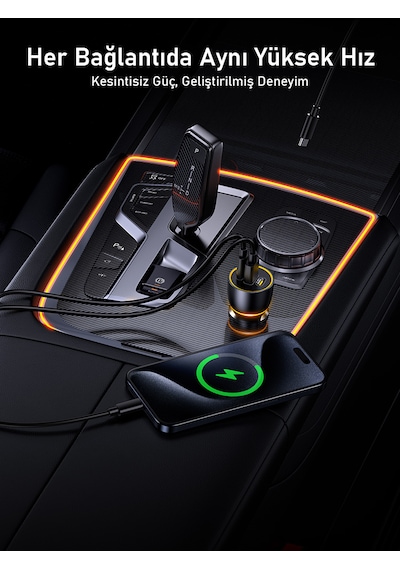 Aohi Superauto Araç İçi Şarjı, 3 Portlu Pd 170w Type-c To Type-c