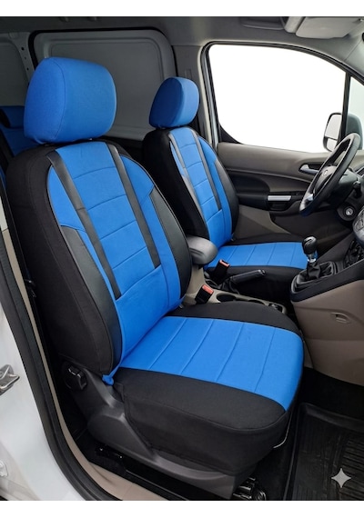 Favori Serisi Mavi Renault Express İle Uyumlu Tam Set Oto Koltuk Kılıfı Arka Koltuk 2+1