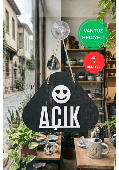 Emoji Desenli Açık-kapalı Yönlendirme Tabelası - Rebap