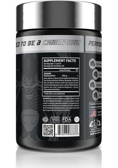 Core Champs Azavar Appetite Control Daa Aspartic Acid Betaine Tyrosine 60 Caps