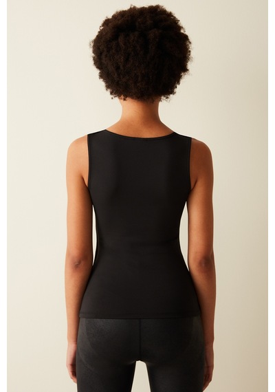 Penti Square Neck Siyah Üst