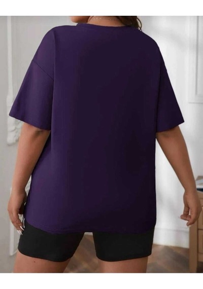 Kozia Outdoors Malkoçbey Baskisiz Oversize Unisex Basic T-shirt Mor Kozia Outdoors Malkoçbey Baskisiz Oversize Unisex Basic T-shirt Mor