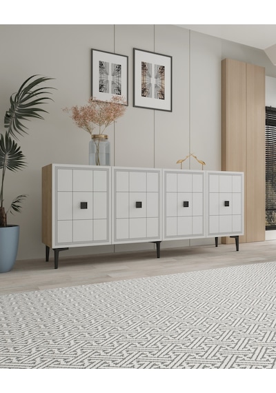 Ka1802db - Yuka Konsol, Tv Sehpası Safirmeşe-beyaz 180cm Safirmeşe-beyaz