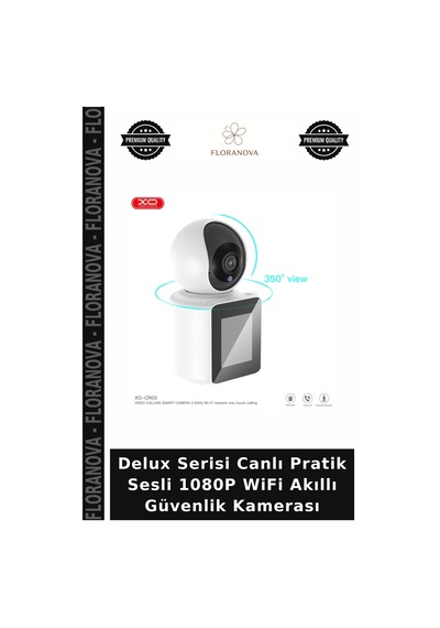 Delux Serisi Canlı Pratik Sesli 1080p Wifi Akıllı Güvenlik Kamerası Çok Renkli
