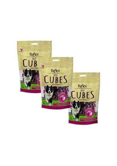 Reflex Biftekli Küp Dilimli Köpek Ödül Maması 3 x 80 G
