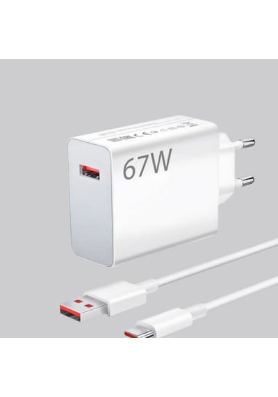Oneplus 7 8 9 10 Uyumlu 67w Type-c Hızlı Şarj Adaptörü Ve 1 Metre Kablo